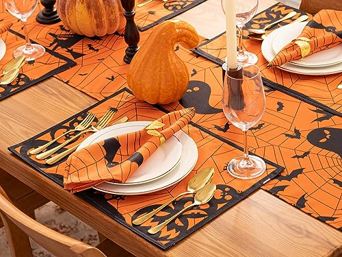 Halloween Silhouettes Table Runner - 14 x 72 Inch Spooky Table Decor