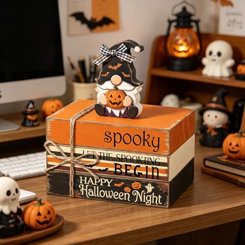 Halloween Gnome Decor Indoor - Farmhouse Spooky Halloween Ornament