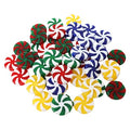 Christmas Candy Bead Ornaments Set - 50 Plastic Holiday Hanging Decorations