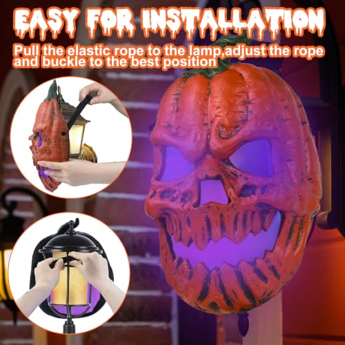Halloween Pumpkin Light Covers 2PCS Purple Outdoor Porch Decor - Variation of THIS listing