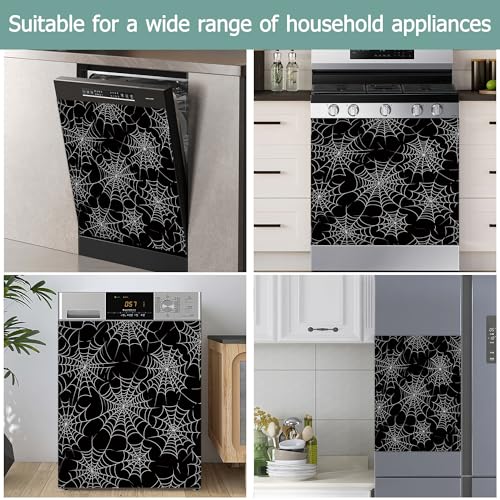 Halloween Spider Web Dishwasher Magnet Cover 23x26 Inch - Decorative Kitchen Panel