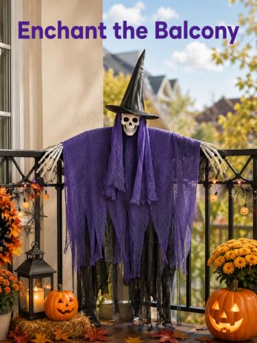 Halloween Hanging Ghost Decorations 3 Pack Spooky Reaper Decor for Indoor Outdoor