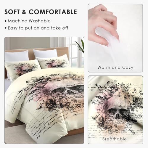 Gothic King Comforter Set - All Season Microfiber Bedding with Vibrant Digital Print - Multi 8