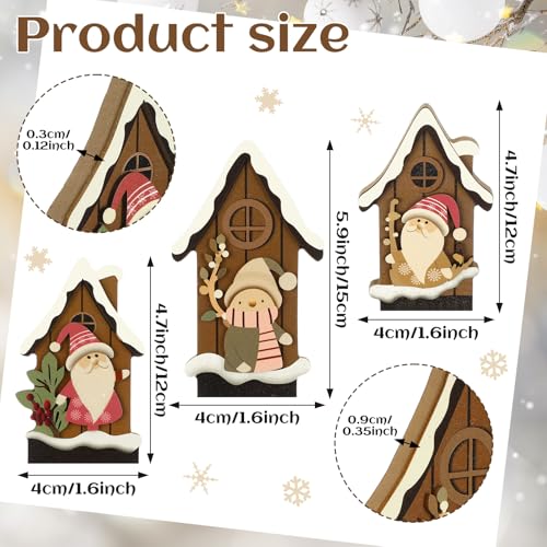 Christmas Wooden Gnome Table Decor Set - House and Gnome Variations