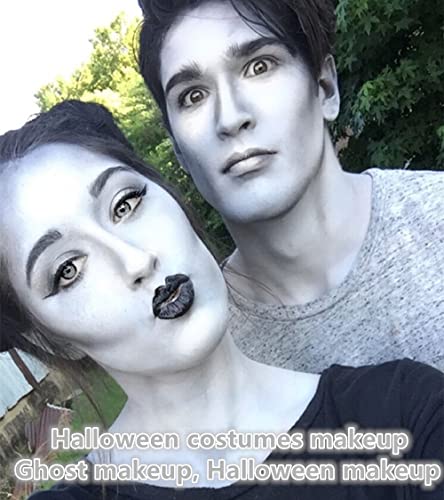 Grey Face Paint Washable for Halloween Makeup - Light Grey A, 25g, Water Based, Full Coverage