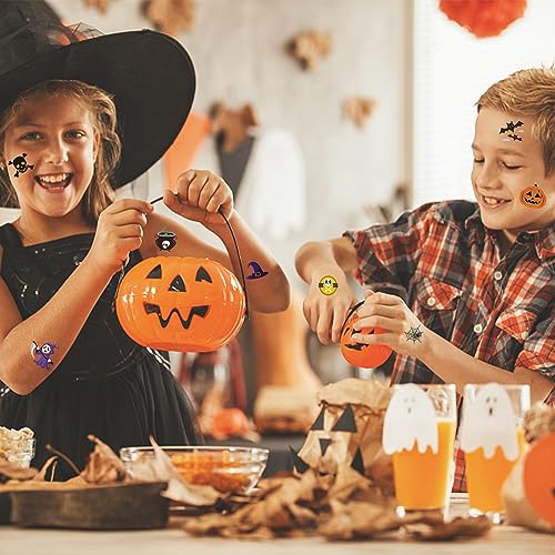 180 Pcs Halloween Temporary Tattoos Stickers Set with 60 Designs