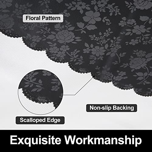 Heavy Duty Waterproof Vinyl Tablecloth - Black 52 x 70 Inch Rectangular