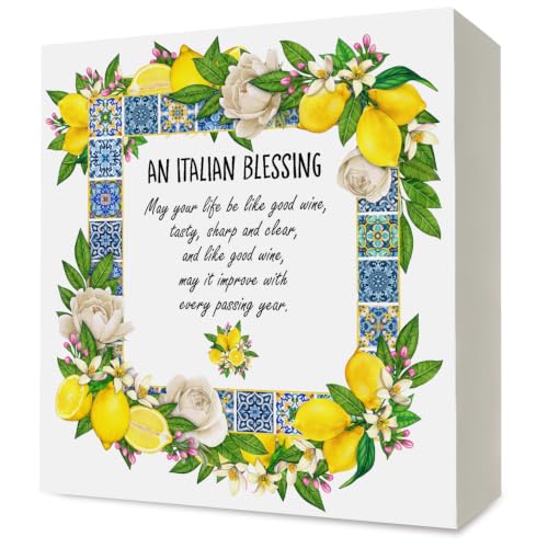 Lemon Wooden Sign Decor - 5x5 Inch Wall or Desk Accent