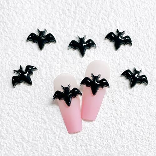 Halloween Nail Charms Black Bat Rhinestones for Nail Art - Variation Black-1