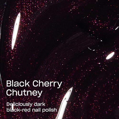 OPI Nail Lacquer Black Cherry Chutney - Opaque Dark Red Pearl, Long-Lasting