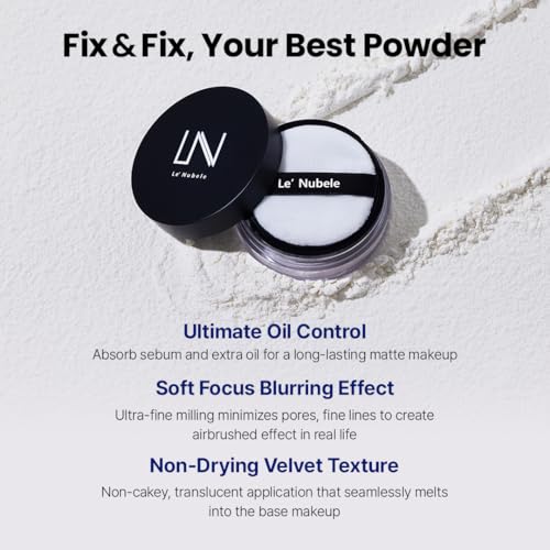 Le' Nubele Azulene Face Fixing Powder 3g Translucent, Talc-Free, Sensitive Skin
