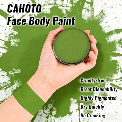 Light Green Water-Based Face & Body Paint for Cosplay & Makeup