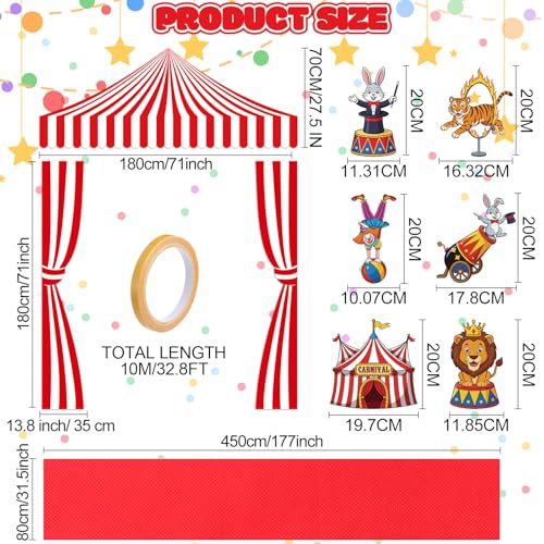 Carnival Theme Party Decorations Set - Circus Tent Entrance Banner & Accessories - Variation: Carnival Style