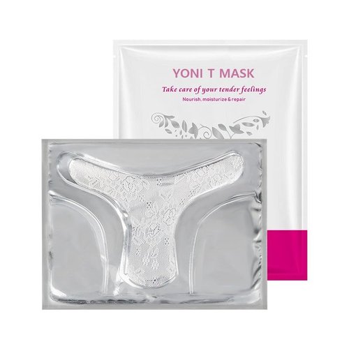 Laymoon 5-Pack T-Shaped Hydrogel Vajacial Mask – Hydrating Bikini Mask with Hyaluronic Acid & Aloe Vera | Soothing Care for Razor Bumps, Dark Spots & Ingrown Hairs | Post-Hair Removal Skincare