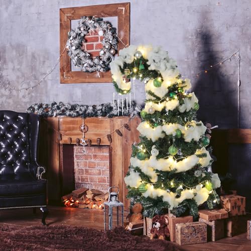 Daifunli Green Crooked Top 6ft Christmas Tree - Indoor Holiday Decor