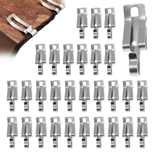30 Pack Outdoor Christmas & Halloween Light Clips Metal Gutter Hooks