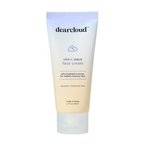 dearcloud Vita-C Aqua Face Cream – Face Moisturizer with Vitamin C, Squalane Oil for Face, Hyaluronic Acid Serum Hydration – Moisturizer for Women and Men (2.7 fl oz)