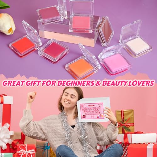 DIY Blush Making Kit for Women - Natural Cream Blush & Pigments Set