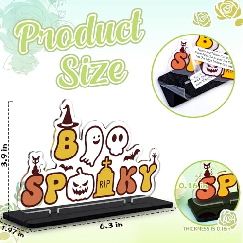 Halloween Party Decorations Acrylic Sign for Indoor Use - Spooky Festive Decor