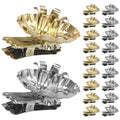 Christmas Tree Candle Holder Clips Set - Gold & Silver Decorative Candle Stands for Holiday Decor