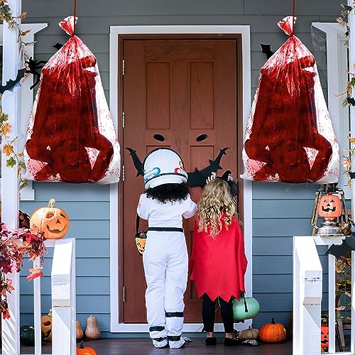 Halloween Bloody Half Body Hanging Prop with Bag - Creepy 29 Inch Decoration