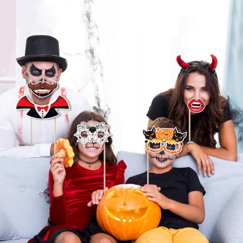 Halloween Photo Props Kit - 30pcs Funny & Spooky Costume Accessories - Variation: Halloween