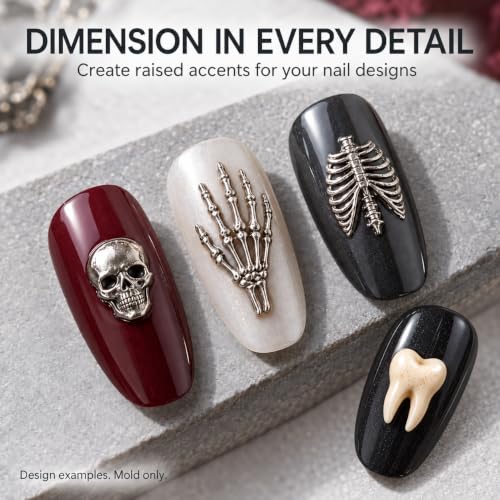 3D Halloween Nail Mold Accessories Set - Gothic Retro Art Manicure Tools