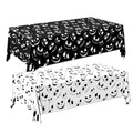 Halloween Tablecloth 2-Pack Black and White Nightmare Party Decor 70x43 Inches
