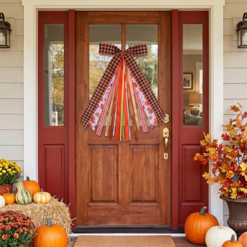 Autumn Fall Wreath Bow Set - 11.8 x 23.6 Inches Thanksgiving Decor - Autumn/Fall 2