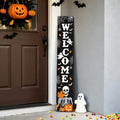 Halloween Welcome Sign for Front Door - Spooky Ghost Porch Decor 47x7.8 Inches - Hallowen Ghost Welcome