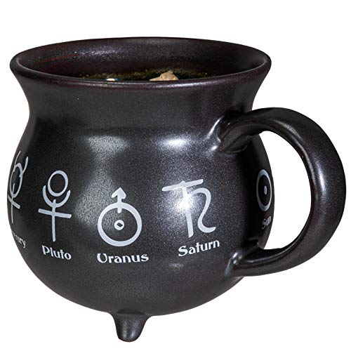 Ceramic Cauldron Coffee Mug Soup Bowl - 32oz Witch Decor, Halloween Gift
