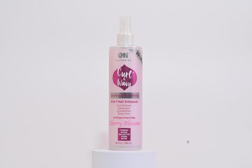 ON Natural Curl-N-Wavy 4-in-1 Hair Enhancer - Cherry Blossom Scent | 10 Oz for All Hair Textures