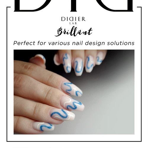 DIDIER LAB – Gel Polish Brillant No 19 – Professional Manicure Pedicure Nail Gel Polish with Sparkling Platinum Hue –Light Reflective Shimmer - Rich Pigment for Complete Nail Coverage – UV LED Lamps