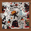Halloween Window Clings - Ghost Bat Pumpkin Skeleton Decor - Ghost Variation