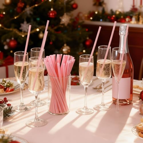 Plastic Gingerbread Man Drinking Straws - 100 Pack for Christmas Parties