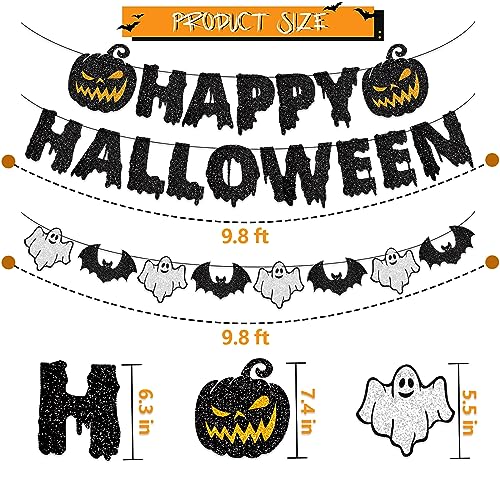Halloween Banner Hanging Paper Garland Bloody Pumpkin Decorations - Festive Wall Backdrop - Variation of THIS listing