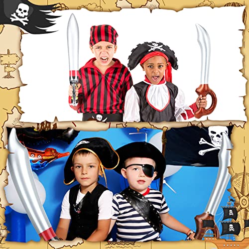 Pirate Costume Accessories Set with Inflatable Swords and Telescope for Kids