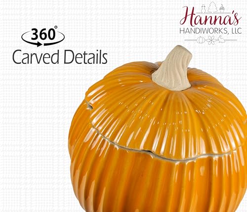 Halloween Give Thanks Pumpkin Cookie Jar - Textured Pumpkin, Fall Decor