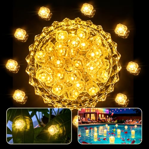 Mini Diamond LED String Lights Waterproof Battery Operated - Yellow, 48 pcs