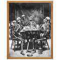 14x11 Inch Framed Skeleton Wall Art - Gothic Halloween Decor, Occult, Horror