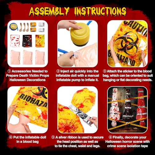 MiniInflat 3 Set Halloween Outdoor Inflatable Decorations - Creepy 5 ft Prop - Cool