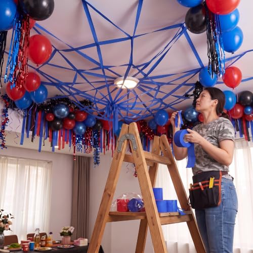 6 Rolls Spider Web Party Decorations Crepe Paper Streamers for Halloween and Birthday