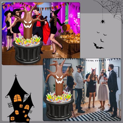 Halloween Dead Tree Inflatable Cooler - 100+ Cans Capacity, Spooky Party Decor