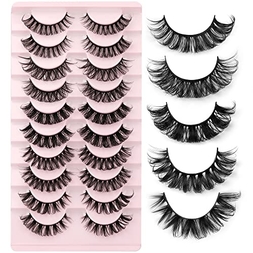 Russian Volume Strip False Eyelashes 5 Styles Mink Look Natural Wispy Curly