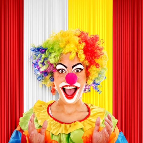 Circus Tent Theme Plastic Tablecloth Set - Red, Yellow & White, 3 Rolls