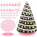 Pink & White Christmas Garland Tree Decor Set - Sand Worm Theme, 40 Pieces