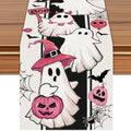 Halloween Pink Ghost Table Runner 72x13 Inch Spooky Cute Fall Decor Variation of THIS listing