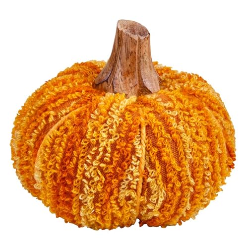 Large Golden Harvest Fabric Pumpkin for Fall Decor - 47th & Main