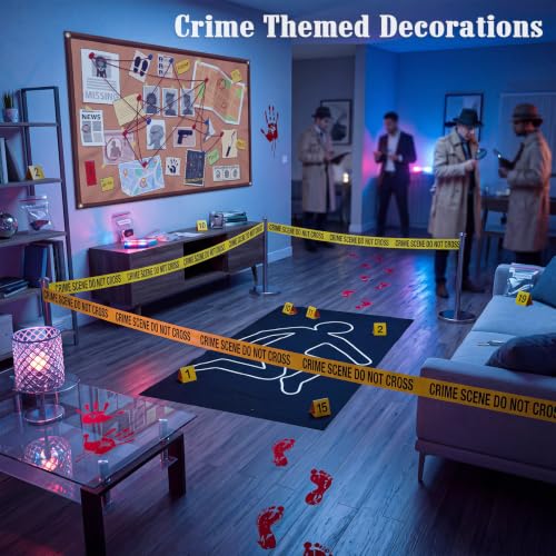 Crime Scene Party Decorations Kit for Detective Themed Events - 71 Pieces
