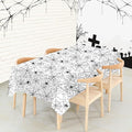 White Spider Web Halloween & Christmas Plastic Table Cover - 54 x 108 in - 2 Pack